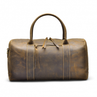 SAC DE VOYAGE COMPACT CUIR VINTAGE CRISTEN. - 1