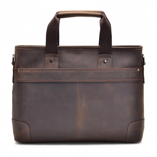 SACOCHE CUIR VINTAGE TERRE D'OMBRE