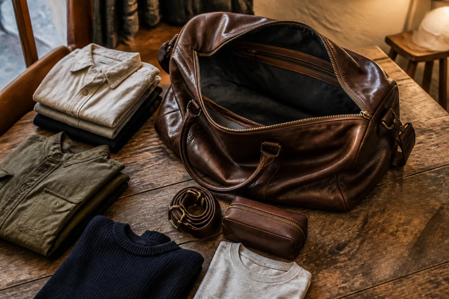 Sac de voyage en cuir : préparation étape par étape