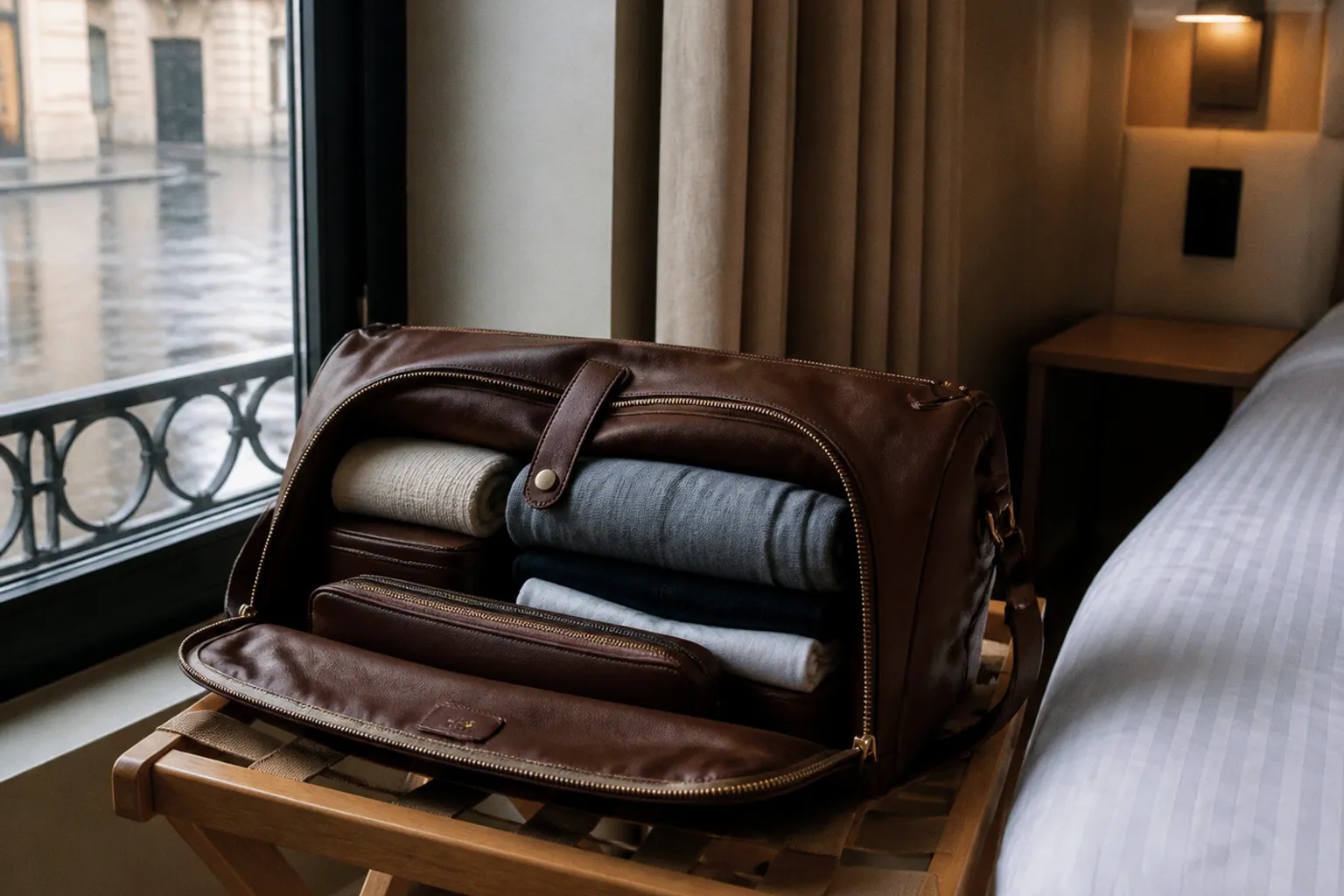 Sac week-end en cuir : 5 astuces pour ranger sans plis